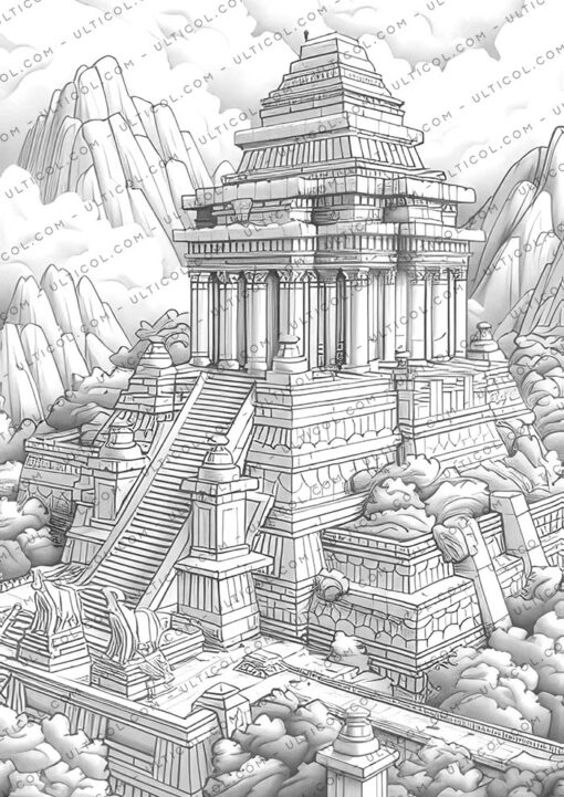 Hanging Gardens of Babylon Coloring