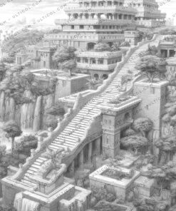 Hanging Gardens of Babylon Coloring