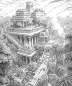 Hanging Gardens of Babylon Coloring