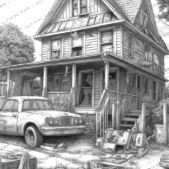 Abandoned Homes Coloring