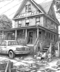 Abandoned Homes Coloring