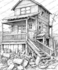 Abandoned Homes Coloring