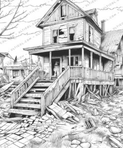 Abandoned Homes Coloring