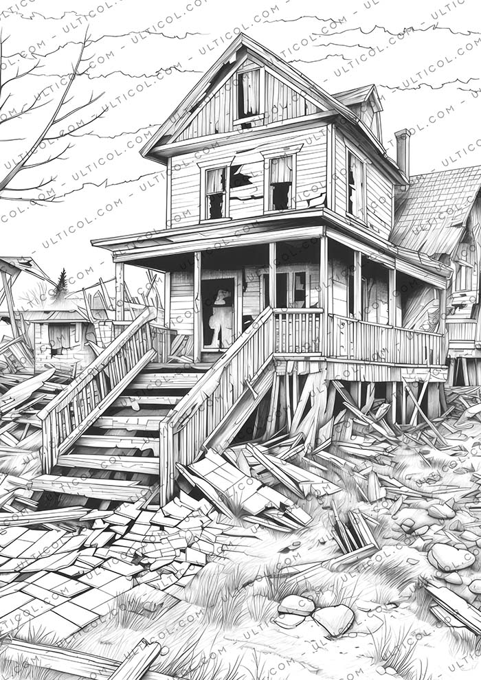 Abandoned Homes Coloring