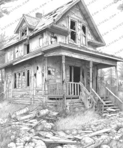 Abandoned Homes Coloring