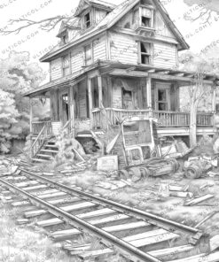 Abandoned Homes Coloring