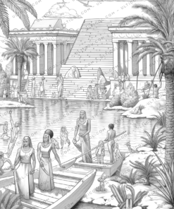Ancient Egypt Coloring Pages for Adults