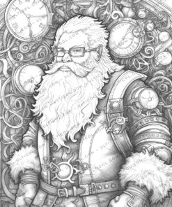 Steampunk Santa Claus Coloring