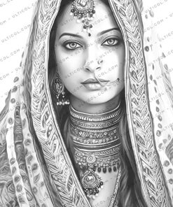 Beautiful Indian Women Coloring