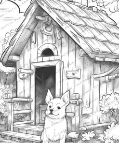 Dog house Coloring