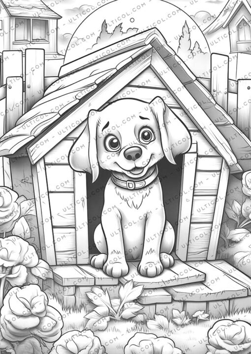 Dog house Coloring