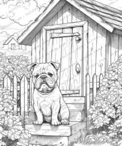 Dog house Coloring