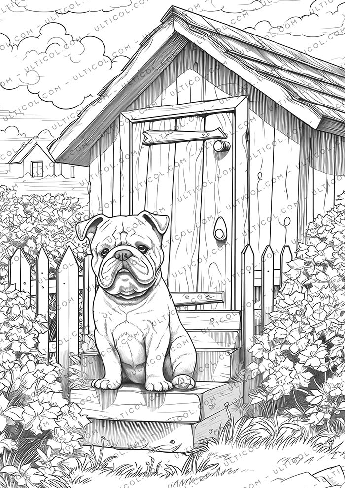 Dog house Coloring