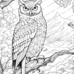 Majestic Owls Coloring