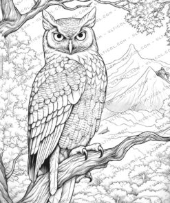 Majestic Owls Coloring