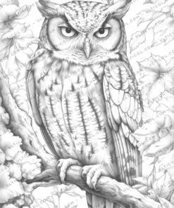Majestic Owls Coloring