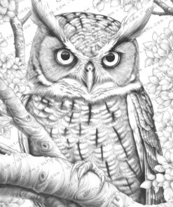 Majestic Owls Coloring