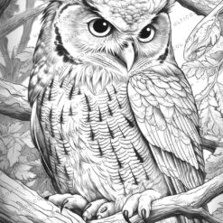 Majestic Owls Coloring