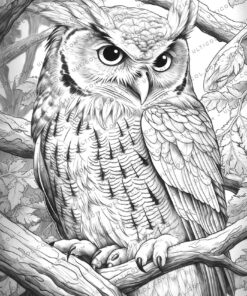 Majestic Owls Coloring