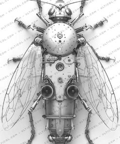 Steampunk Bugs Coloring