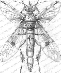 Steampunk Bugs Coloring