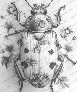 Steampunk Bugs Coloring