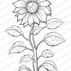 Blooming Flowers Grayscale Coloring Pages