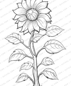 Blooming Flowers Grayscale Coloring Pages