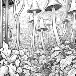 Carnivorous Plants Grayscale Coloring Pages
