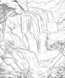 Tropical Paradise Grayscale Coloring Pages