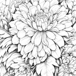 Beautiful Flowers Grayscale Coloring Pages