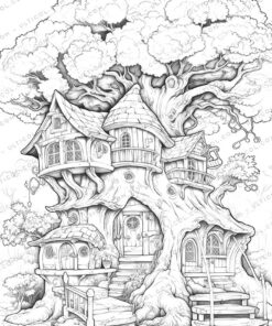 Rainforest Plants Grayscale Coloring Pages
