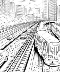 Urban Landscapes Coloring Pages