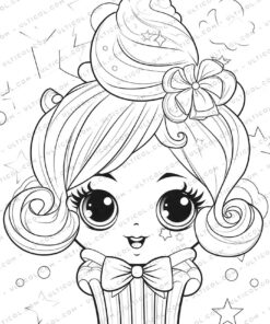 Ice Cream Grayscale Coloring Pages