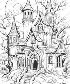 Halloween Baby Grayscale Coloring Pages