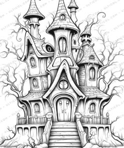 Halloween Baby Grayscale Coloring Pages