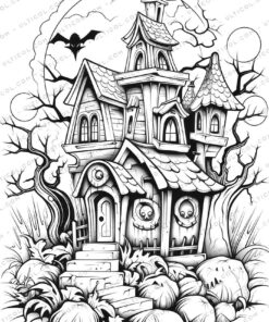 Halloween Baby Grayscale Coloring Pages