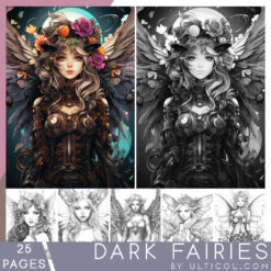 Dark Fairies Coloring