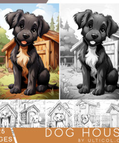 Dog house Coloring