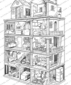 Doll Houses Coloring