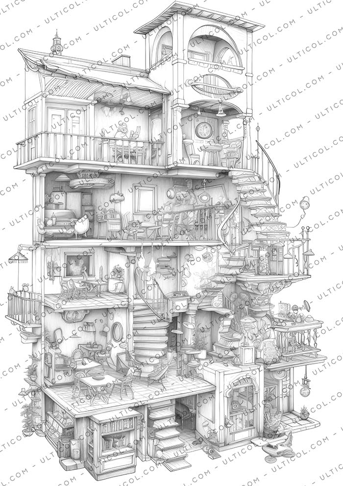 Doll Houses Coloring