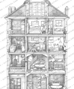 Doll Houses Coloring