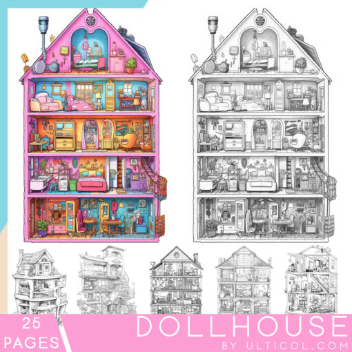 Doll Houses Coloring