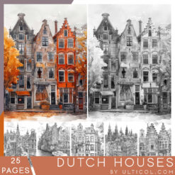 Dutch Houses Coloring