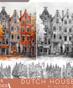 Dutch Houses Coloring