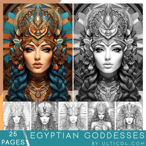 Egyptian Goddesses Coloring