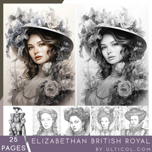 Elizabethan British Royal Coloring