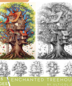 Enchanted Treehouse Coloring Book