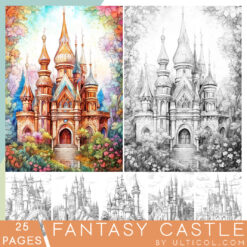 Fantasy Castle Coloring Pages