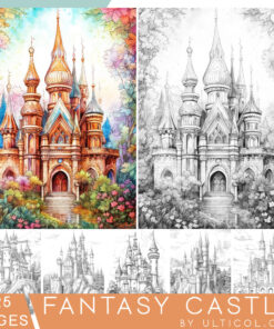 Fantasy Castle Coloring Pages